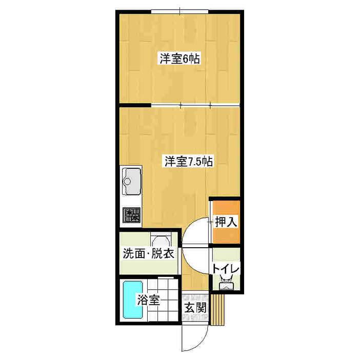 アネックス(1LDK/1階)の間取り写真