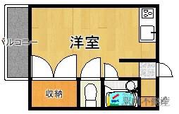 アイビスS1(ワンルーム/1階)の間取り写真