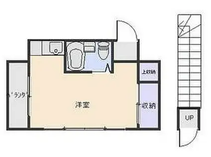志摩ハイツ(ワンルーム/2階)の間取り写真