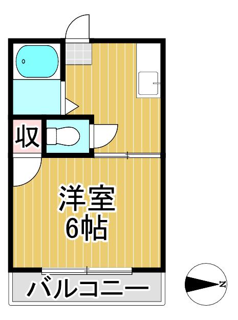 コーポアセッツ38(1K/2階)の間取り写真
