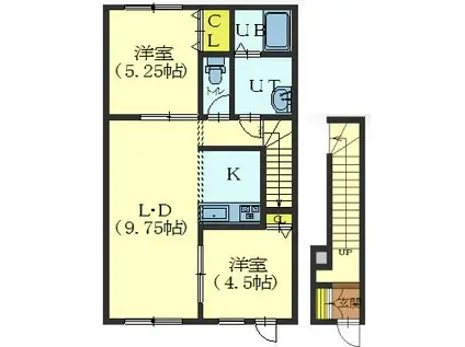 PRINCE KR IV(2LDK/2階)の間取り写真