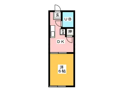 サンハイツ可児(1DK/1階)の間取り写真