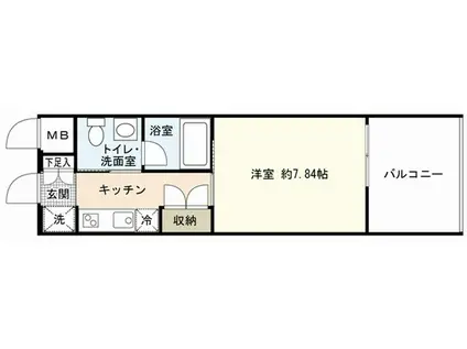 DER STRADA.Y2 ふじみ(1K/10階)の間取り写真