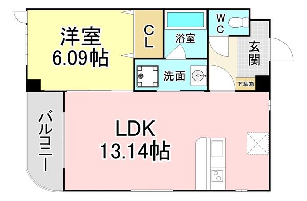 ピエモンテ(1LDK/1階)の間取り写真