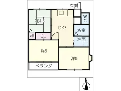 モーツアルトハイム(3DK/1階)の間取り写真