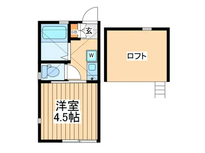 グランヴィラージュ(1K/1階)の間取り写真