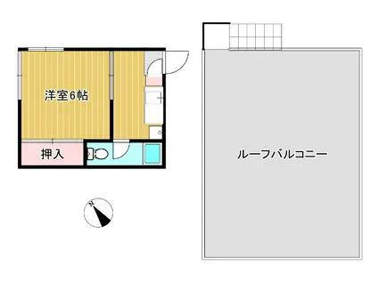 サンパレス(1K/2階)の間取り写真