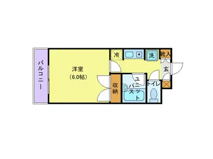 メゾン・ド・ラルジュ(1K/1階)の間取り写真