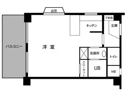 アヴァンティ21(ワンルーム/1階)の間取り写真