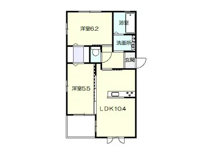 サン フェリックス(2LDK/2階)の間取り写真