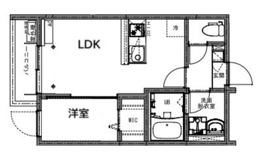 KEIAI RESIDENCE 東村山(1LDK/1階)の間取り写真