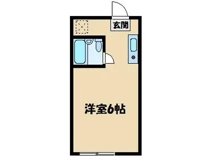 ハイムサンメイ(ワンルーム/2階)の間取り写真