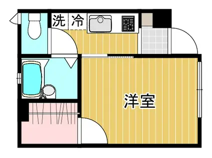 BELLWOODベルウッド(1K/1階)の間取り写真