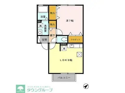 T・S・R・亜樹(1LDK/1階)の間取り写真