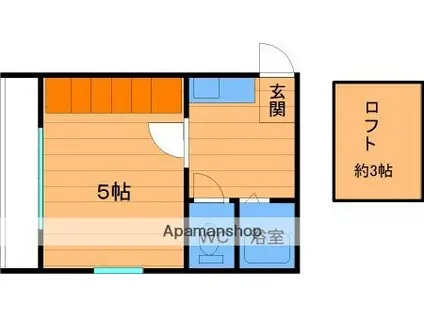 ドルチェIII(1K/1階)の間取り写真