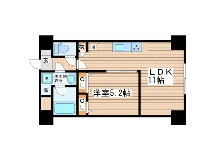 フィオーレ・梅田町(1LDK/2階)の間取り写真