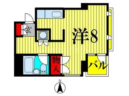 MYビル(ワンルーム/2階)の間取り写真