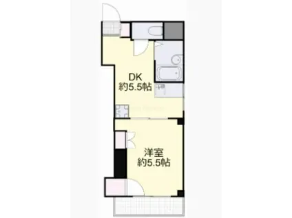 キャステル 3(1DK/3階)の間取り写真