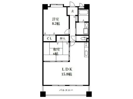 R-BLDG03(2LDK/2階)の間取り写真