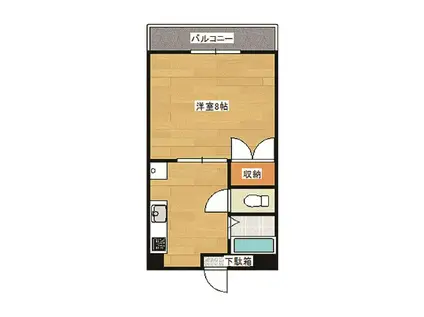 コーポ西村(1K/1階)の間取り写真