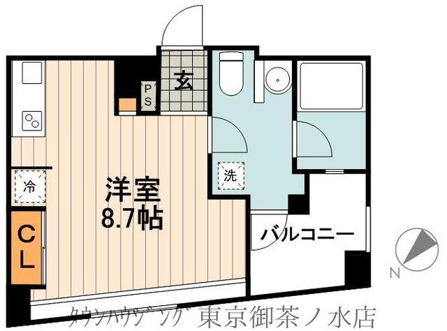 レニール本駒込(ワンルーム/4階)の間取り写真