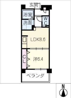 ココドール鳴子(1LDK/2階)の間取り写真