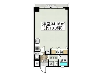 ニュー小山マンション(ワンルーム/2階)の間取り写真