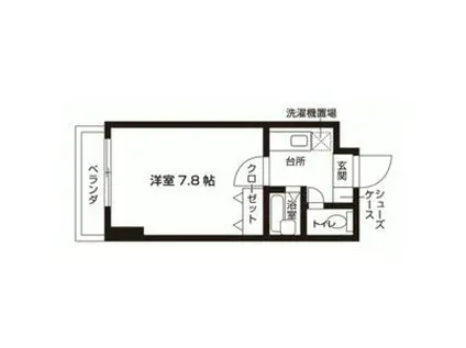 サンセール加藤I(1K/1階)の間取り写真