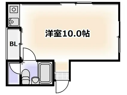 サンシャイン池商(ワンルーム/4階)の間取り写真
