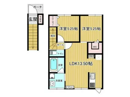 FAREイースト 1(2LDK/2階)の間取り写真