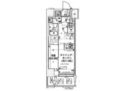 スパシエ新板橋(1DK/7階)の間取り写真