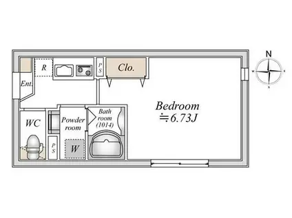 ライブフラット巣鴨(1K/1階)の間取り写真