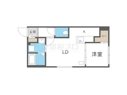AREA西岡51(1LDK/1階)の間取り写真