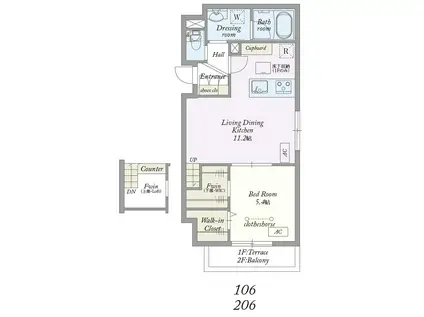 MY STYLE VINTAGE世田谷松原(1LDK/2階)の間取り写真