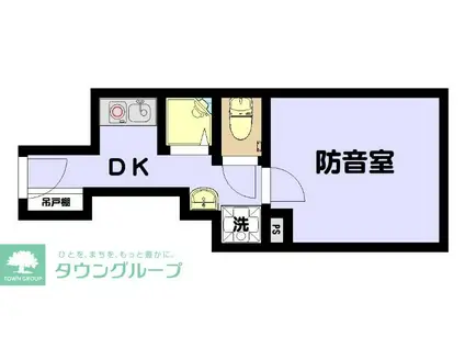 蛎殻町マンション(ワンルーム/1階)の間取り写真