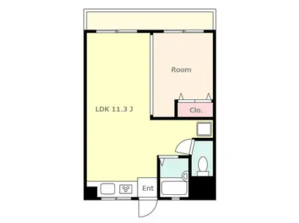 静宏荘1号館(1LDK/4階)の間取り写真