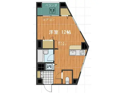 ラ・メゾン・デュ・シエーヌ(ワンルーム/6階)の間取り写真