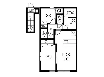 アリトピア(1SLDK/2階)の間取り写真