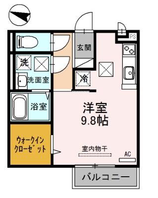 WIT PALACE(ワンルーム/1階)の間取り写真