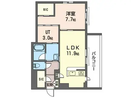 アンビシア(1LDK/2階)の間取り写真