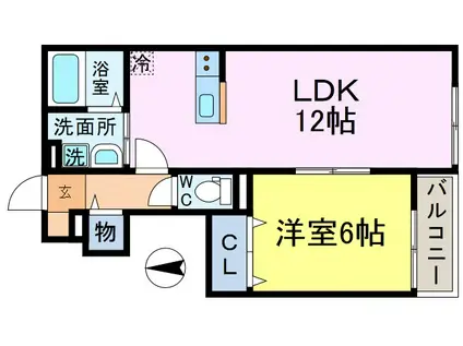 ロータスハウス(1LDK/1階)の間取り写真