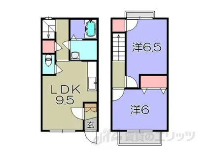 サンパレス白鳥(2LDK/1階)の間取り写真