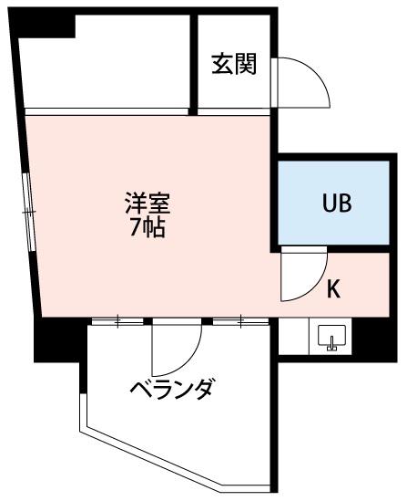 FLATSわかまつ(1K/2階)の間取り写真