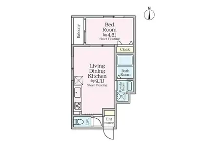 コリーナアルタ(1LDK/3階)の間取り写真