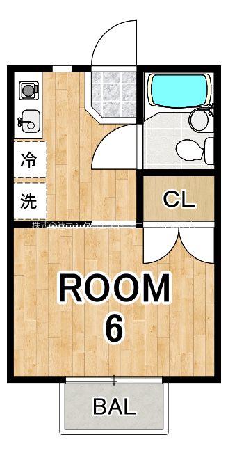 SPLACE(1K/2階)の間取り写真