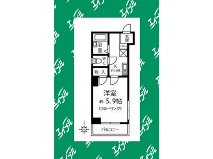サンセリテ(1K/2階)の間取り写真