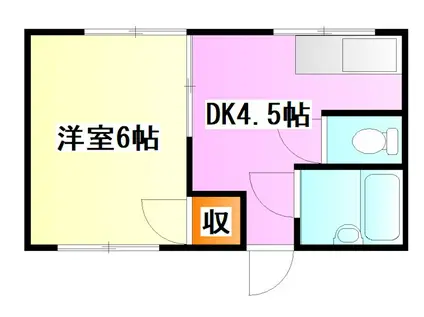 タナカハイツI(1DK/2階)の間取り写真