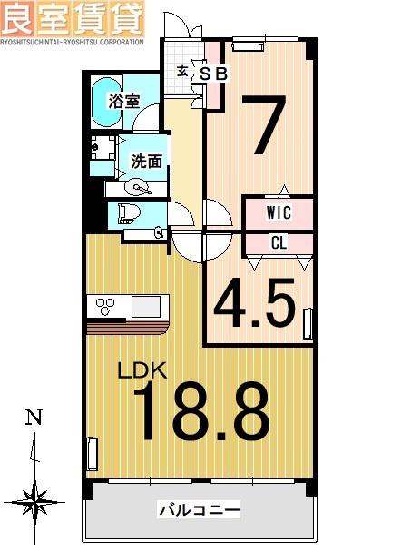 新栄町ハイツ(2LDK/12階)の間取り写真