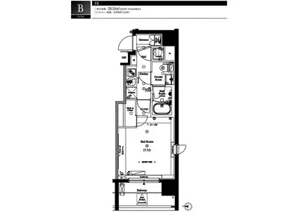 アクサス西大島STA(1K/5階)の間取り写真