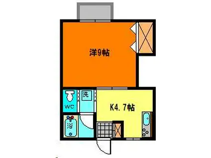 シティパレスV(1DK/2階)の間取り写真